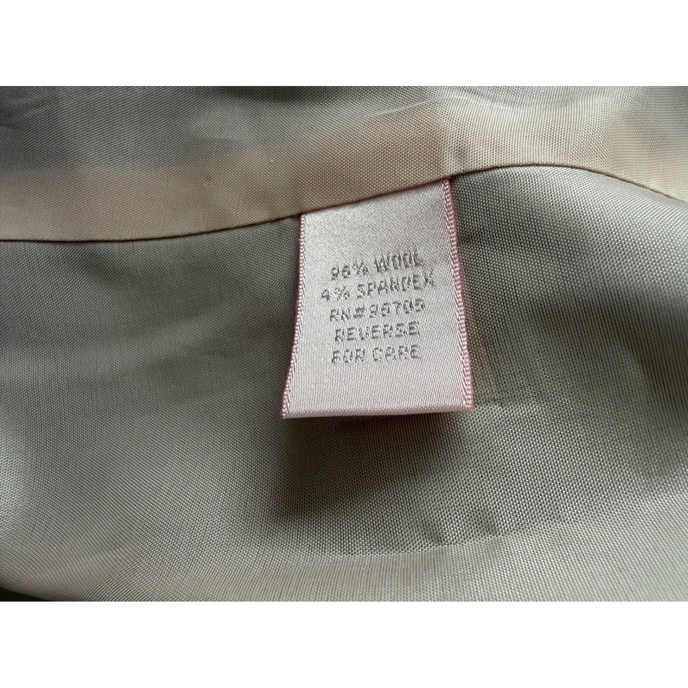 Rebecca Taylor Gray Wool Stretch Suit Blazer Trousers Feminine Office Size 4 - Picture 8 of 10